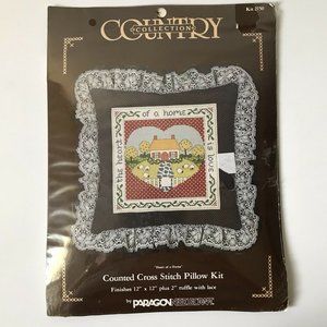 Cross stitch pillow kit "Heart‎ of a Home" 2150 Country Collection Vintage